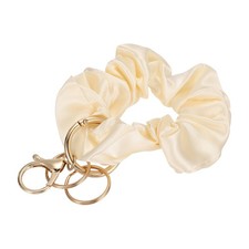 Round Stretchy Removable Scrunchie Keychain Wristlet-1Pcs Light Pink