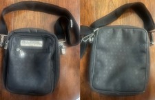 VINTAGE SONIA RYKIEL BLACK ALPHABET PRINT CROSSBODY BAG