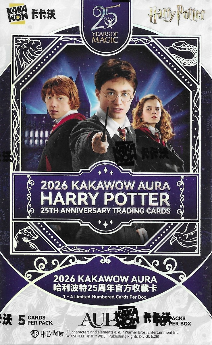 2026 Kakawow HARRY POTTER 25th Anniversary Aura Trading Cards