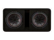 Kicker 48DCWR102 Dual 10" CompR 2-Ohm Enclosure Compatible with 10" Subwoofer