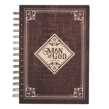 Christian Art Gifts Large Hardcover Notebook/Journal | Man of God ? 1 Timothy