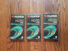 Fujifilm HQ T-120 Blank VHS Tape LOT OF 3 Factory Sealed Vintage Media