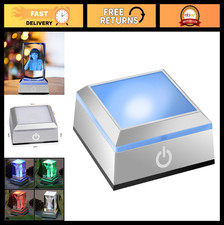 Colorful LED Light Base for 3D Crystal Glass Art - Square Display Stand Plate