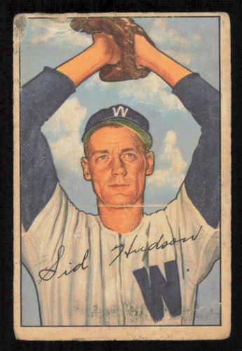 Sid Hudson #123 1952 Bowman card
