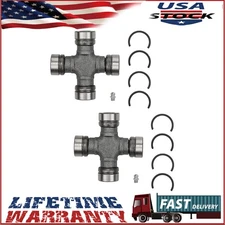 2x Premium Driveshaft Universal Joints Pair Front or Rear Moog 534G Durable