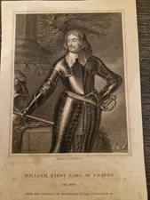 Gravure Ancienne, William First Earl Of Craven