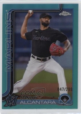 2025 Topps Chrome Aqua Refractor /199 Sandy Alcantara #126 1pr8