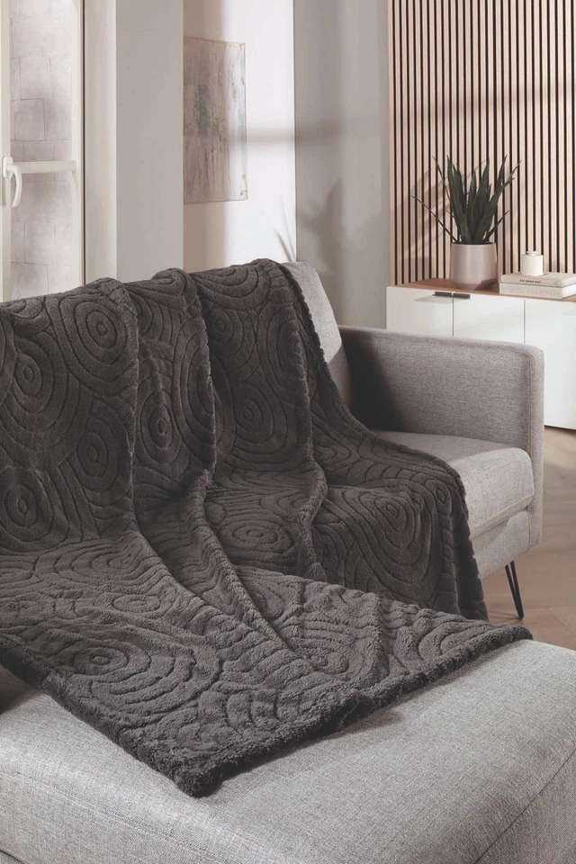 GÖZZE Kuscheldecke "Faro" Wohndecke XXL 150x200cm Wohndecke Sofadecke Überdecke - Bild 3 von 4