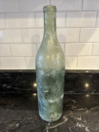 Vintage Glas Key West Flasche, Pontil Boden, gescherte Oberseite Schiffswrack Stil  - Bild 1 von 11