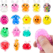 16 Pcs Mini Squishy Stress Balls Easter Egg Filler Basket Stuffer Reward NEW