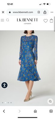 Lk Bennett Ines Seidenkleid 14 Neu 
