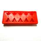 Christmas Tree Ice Cube Tray Mold 10 Holes Red Hard Plastic Holiday Fun