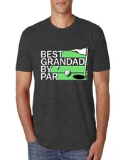Best Grandad By Par Funny Sports Golf Dad Joke Mens Premium Tri Blend T-Shirt