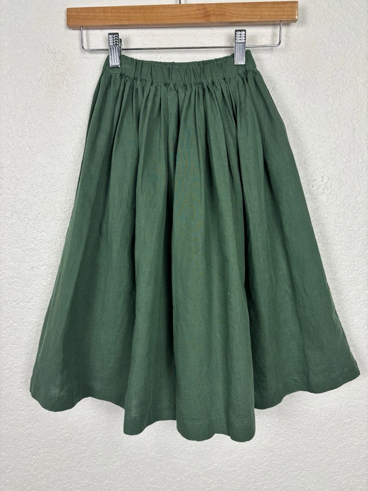 Pantalones Tambere Niñas Pierna Ancha Talla 6 Verde Boho Coreano Cómodos Divertidos Otoño Foto 2 de 4