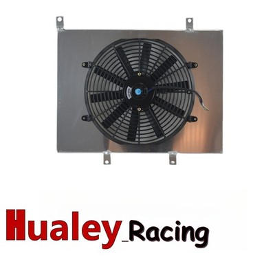 Aluminum Radiator Shroud+Fan For 2000-06 Daihatsu Terios J1 1.3i 16V 4WD Turbo