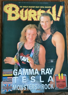 Gamma Ray Tesla Monsters Rock Mag Nov 1991 Japan From Japan