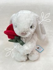 New Jellycat CREAM BUNNY WITH ROSE - BNWT 100 Genuine