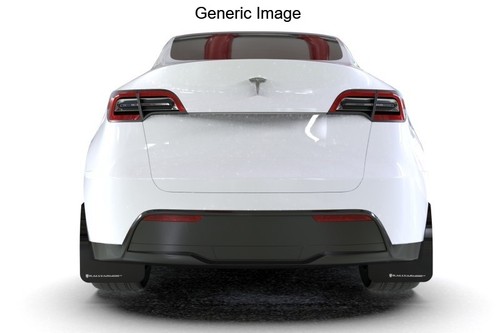 Rally Armor Black Mud Flap With Blue Logo For 20-26 Tesla Model Y Juniper Y - Picture 7 of 8