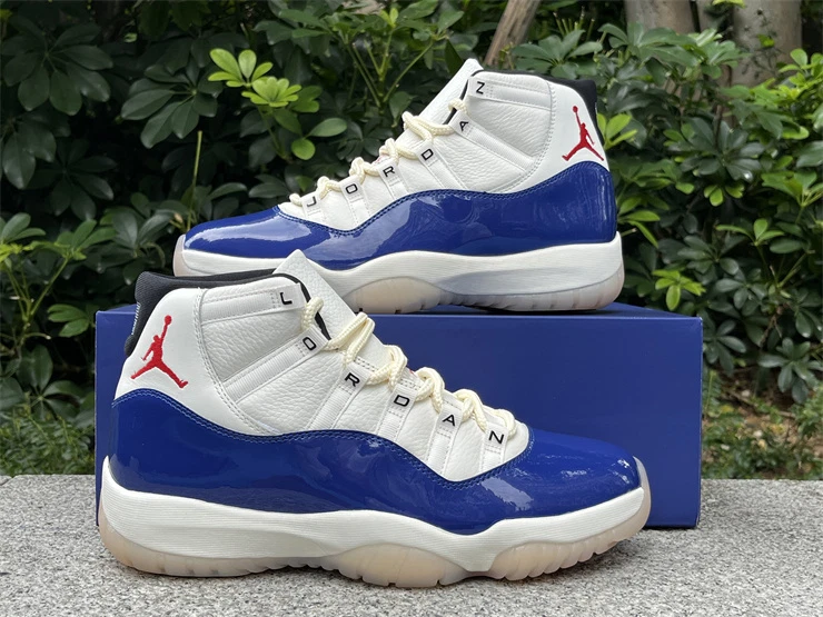 Air Jordan 11 Retro 'Rare Air' IH0296-400 Blanco Azul Hombre Envío Gratis Foto 4 de 4