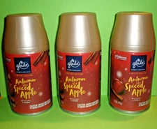 (3) Glade Automatic Spray Can Refills AUTUMN SPICED APPLE