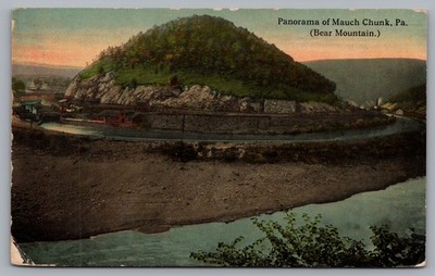 Panorama Of Mauch Chunk PA Bear Mountain 1913 Postcard TS-262