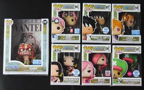 (7) Funko Pop One Piece Lot - Usopp Wanted Poster, Boa, Reiju, Monkey, Lilith