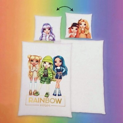 Rainbow High Renforcé Bettwäsche 100 % Baumwolle Kinder Kinderbettwäsche