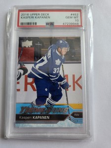KASPERI KAPANEN RC YOUNG GUNS 2016-17 UPPER DECK 16-17 NO 452 PSA 10        3527
