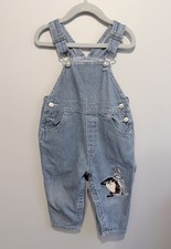 Vintage Looney Tunes Taz Baby Romper Jumpsuit Overalls One Piece 24M Rare 90s