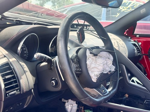 14-20 Jaguar X152 F-Type-R Steering Wheel w/ Paddle Shifters Black OEM 30k - Picture 8 of 19
