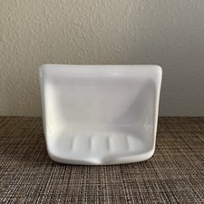 Bath Tub/Shower Porcelain Thinset Wall Mount Tile White Soap Dish