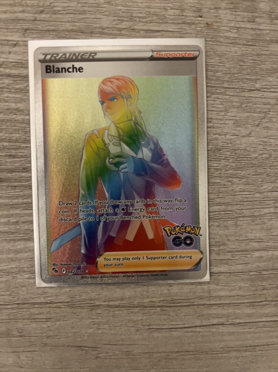 Pokmon GO Blanche Full Art Trainer 082/078 Rainbow Secret Rare Mint Pokmon GO Blanche Full Art Trainer 082/078 Rainbow Secret Rare Mint