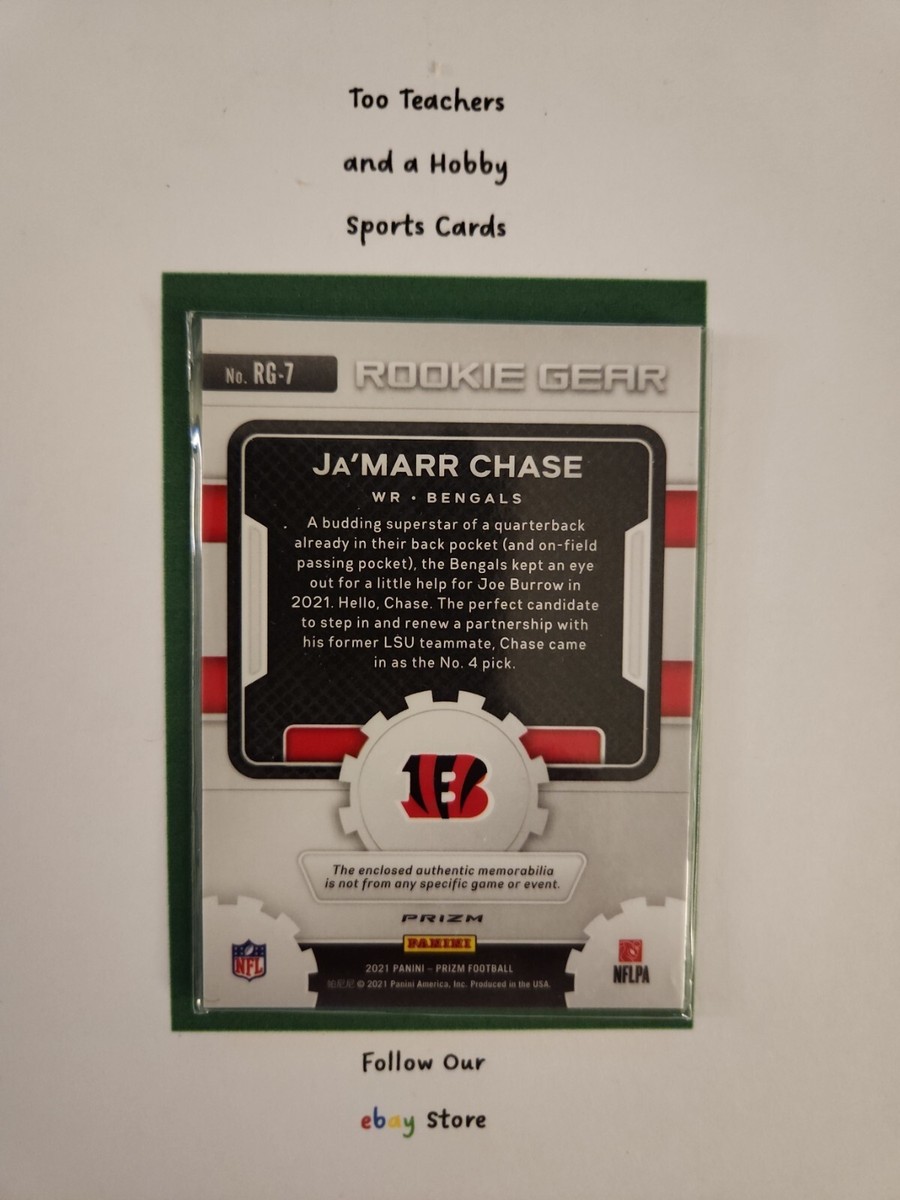 2021 Panini Prizm JA'MARR CHASE Patch RC Rookie Gear Pink Prizm RC