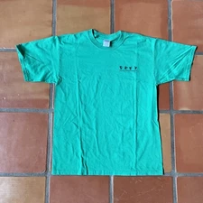 Vtg Gildan Ultra Cotton Mens Large Green T Shirt DEFY Drug Education For Youth