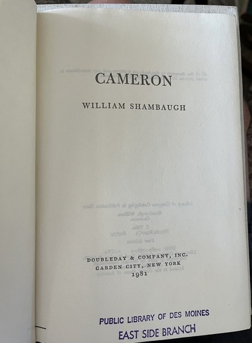 1981 CAMERON By William Shambaugh Western HB/dj Cowboys Gunslingers Novel Book - 第 4/6 張圖片