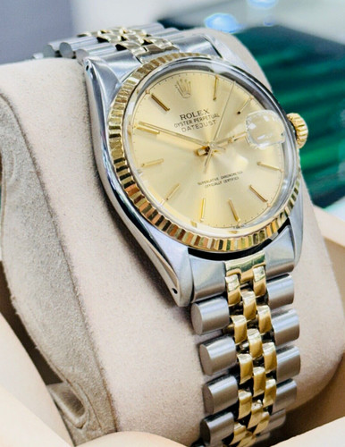 Rolex Datejust 16013 18k Yellow Gold Steel Jubilee Bracelet Watch NO RESERVE!