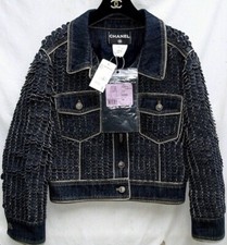 NEW TAGS  8900 THE SEXIEST CHANEL 14A PARIS-DALLAS 3-D DENIM JACKET FR38