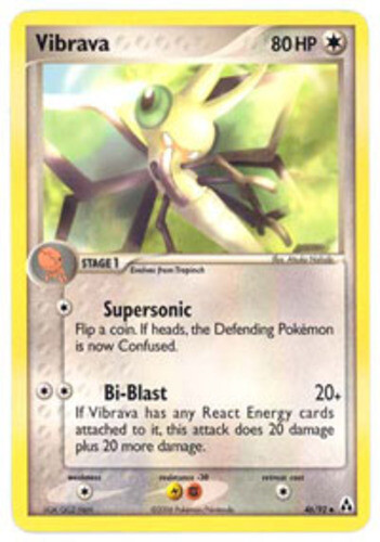 Pokemon - Vibrava - 46/92 - Uncommon - EX Legend Maker - NM