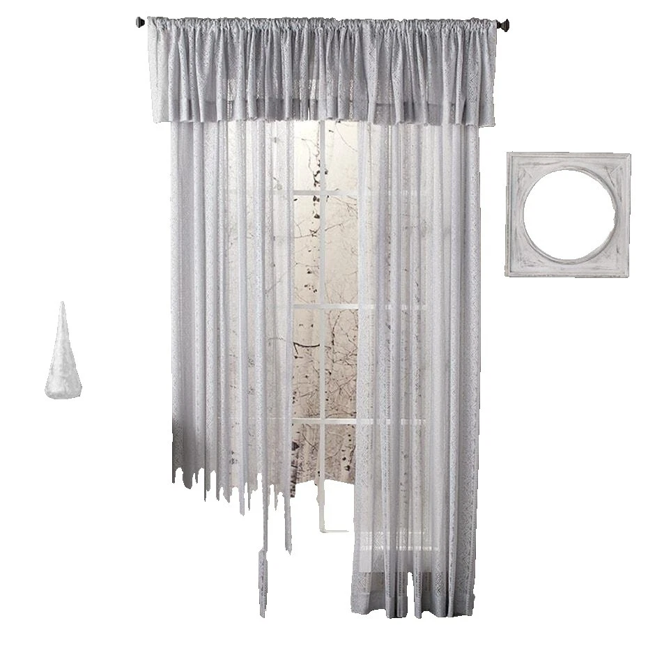 Striped Lace Window Curtains & Drapes