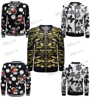 Shownicer Giacca Bomber Donna Leggera – Manica Lunga, Tinta Unita, Zip, Blouson Da Transizione Per Primavera E Autunno