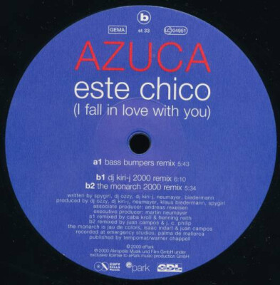 Azuca - Este Chico (I Fall In Love With You) (12'', Maxi) (Very Good Plus (VG+)) 
