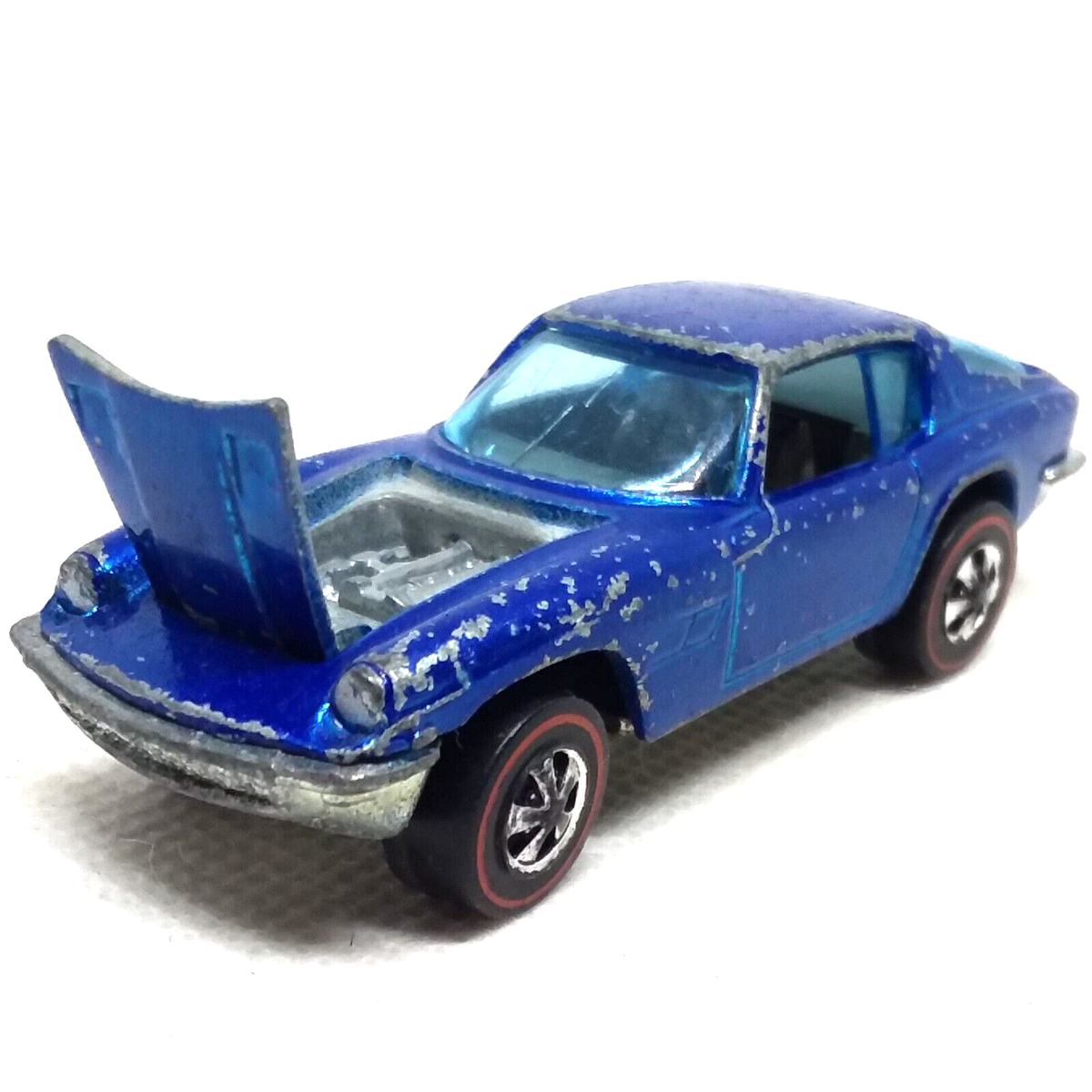 Hot Wheels Redline Maserati Mistral 1969 Blue Gray Interior Made
