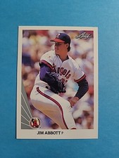 Jim Abbott 1990 Leaf Baseball Card # 31 I3014