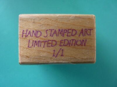 Hand Stamped Art Limited Edition 1/1 - Phrase HERO ARTS Rubber Stamp