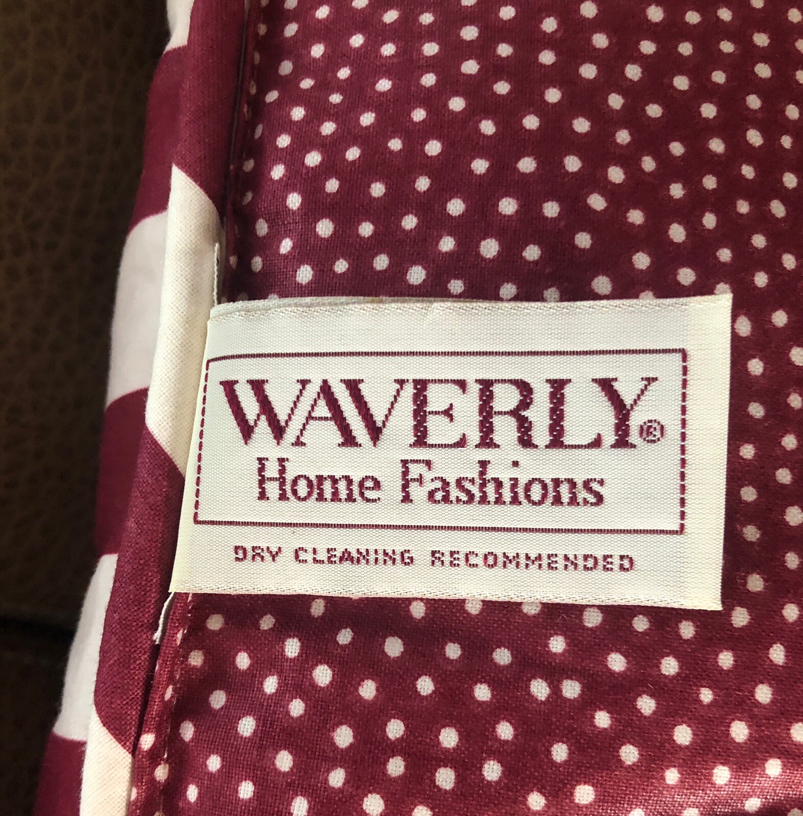 Set of 3 16” Waverly Home Fashions Red White Stripe Polka Dot Pillows