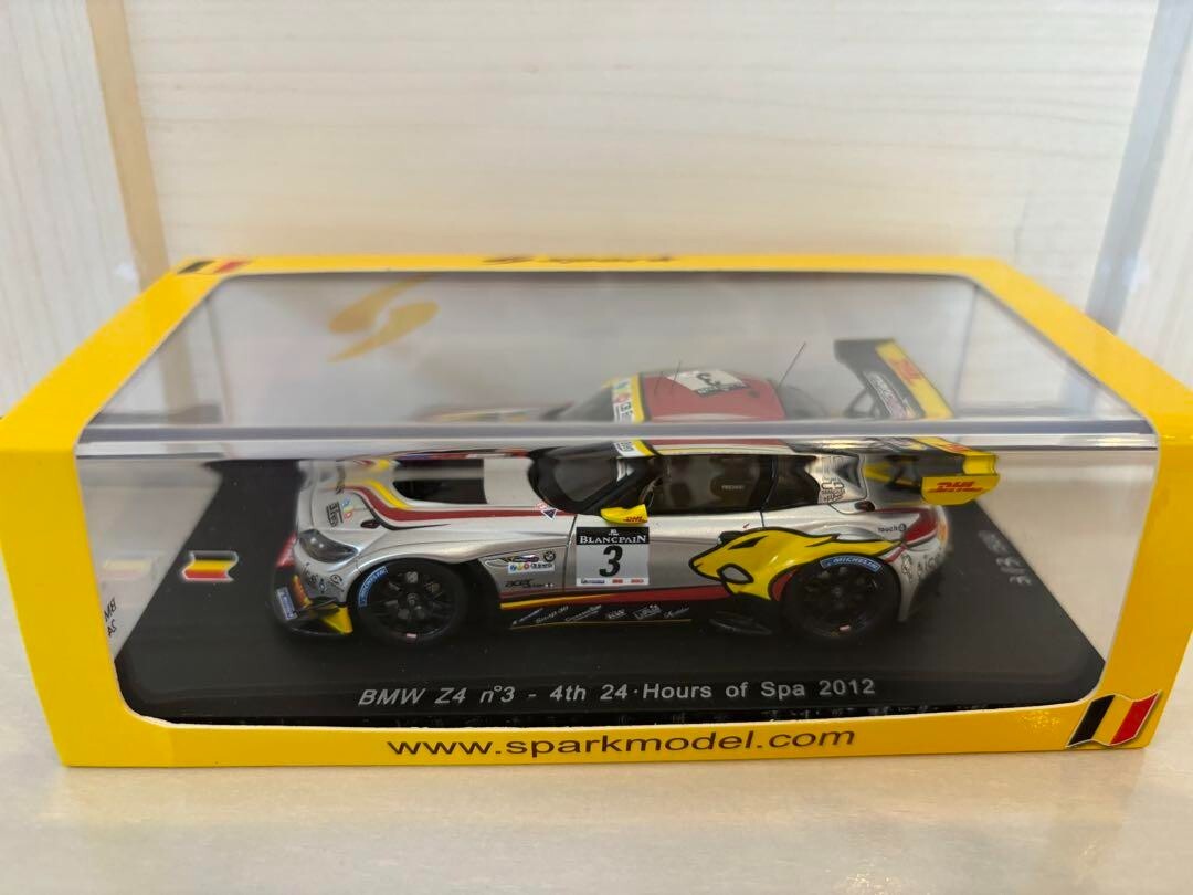 1/43 Spark BMW Z4 #3 4th 24h SPA 2012 Silver w/ Box From
