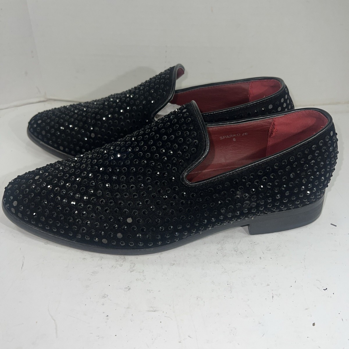 Alberto Fellini Black Studded Smoking Loafer Driving Slipper Formal Tuxedo sz 9 Amali Men main image 4