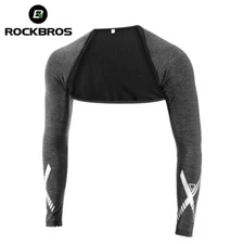 ROCKBROS Ice Silk Sun Protection Shawl Sleeve Sport Arm Sleeves Black Oversleeve