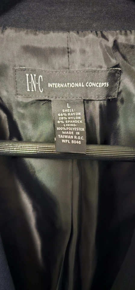 Women's Short Blazer INC International Concepts Two Button Lined Size L Foto 3 de 4