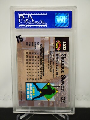 SHANNON STEWART 1993 STADIUM CLUB BASEBALL #180 PSA MINT *15724